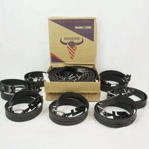 American Bison Leather Belt bundle of 14 belts (32, 34, 36, 38, 40)